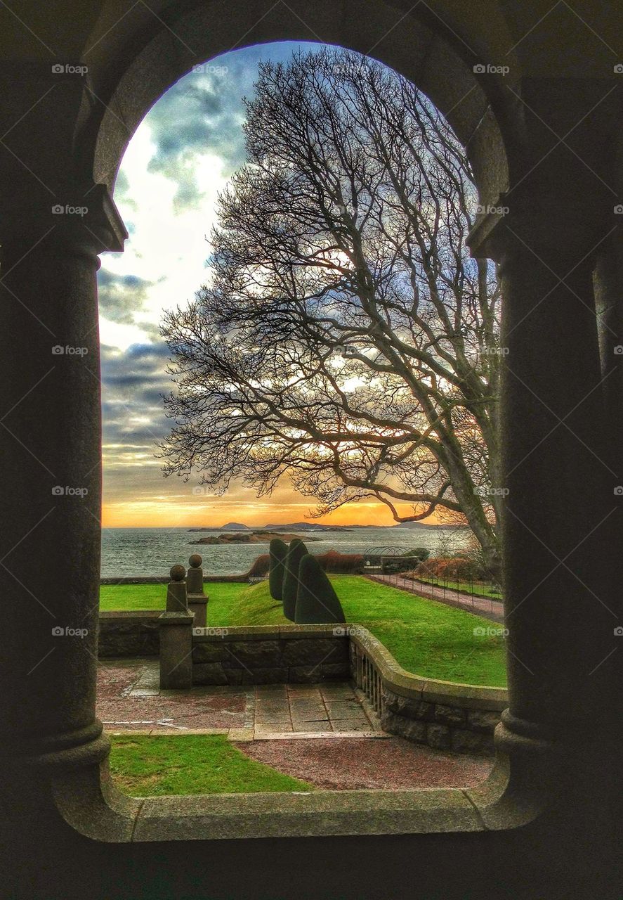 View from castle window