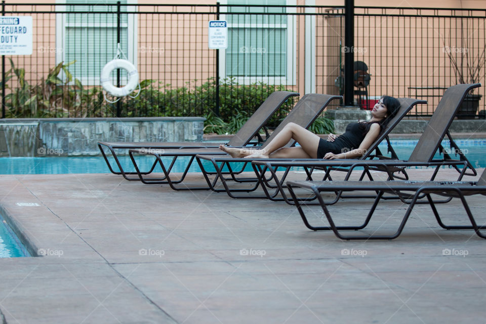 Girl at pool