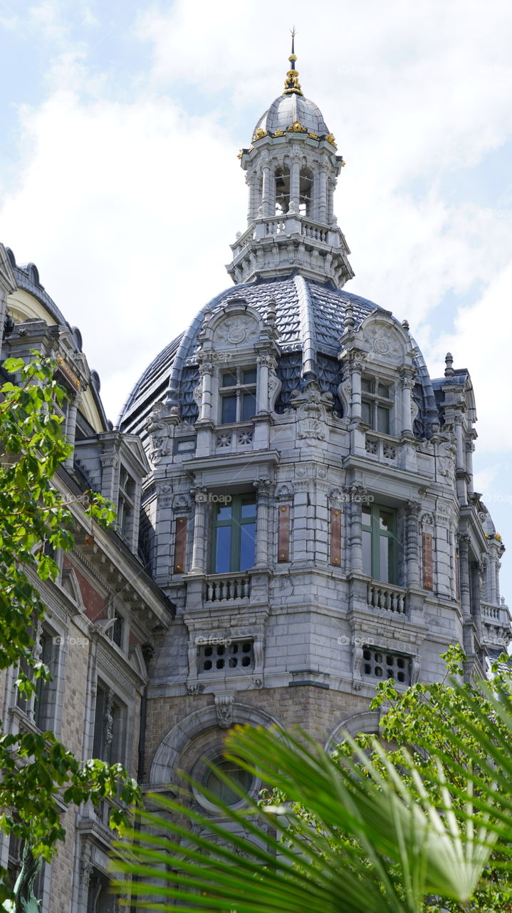 Part of the train station of Antwerp.