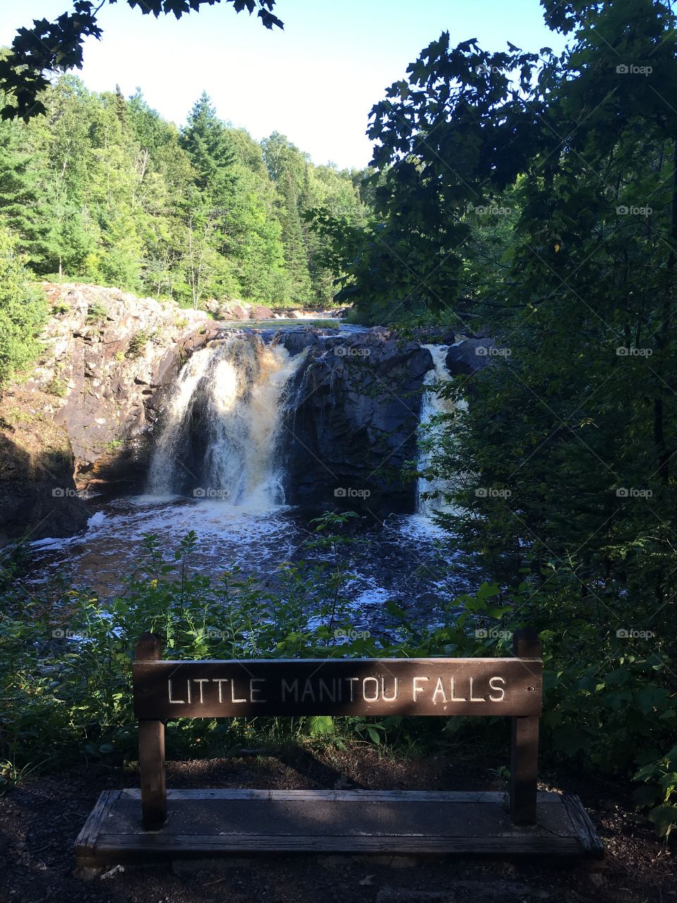 The Little Manitou Falls in the Pattison State Park in Wisconsin