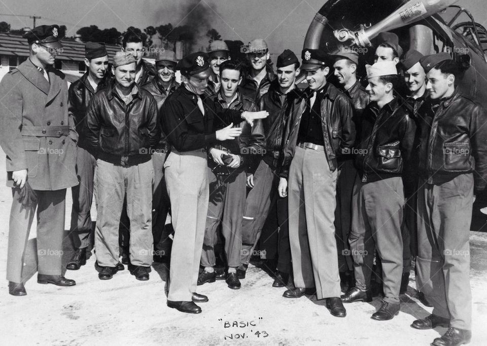 WWII pilots briefing 1940s