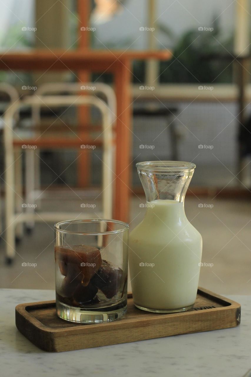 Milk with brown sugar 