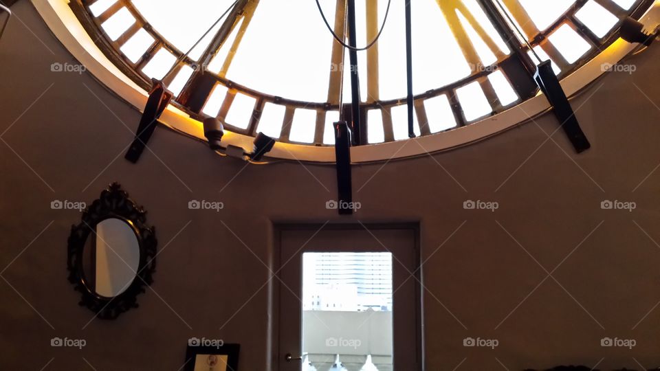 Bottom of Clock. Inside the clock tower in Denver