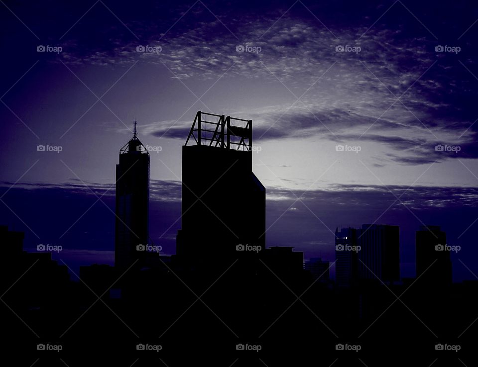 Skyscrapers silhouettes