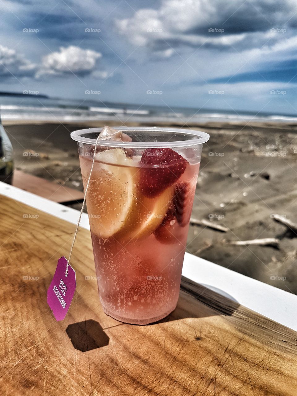 ice tea at the beach summer drink