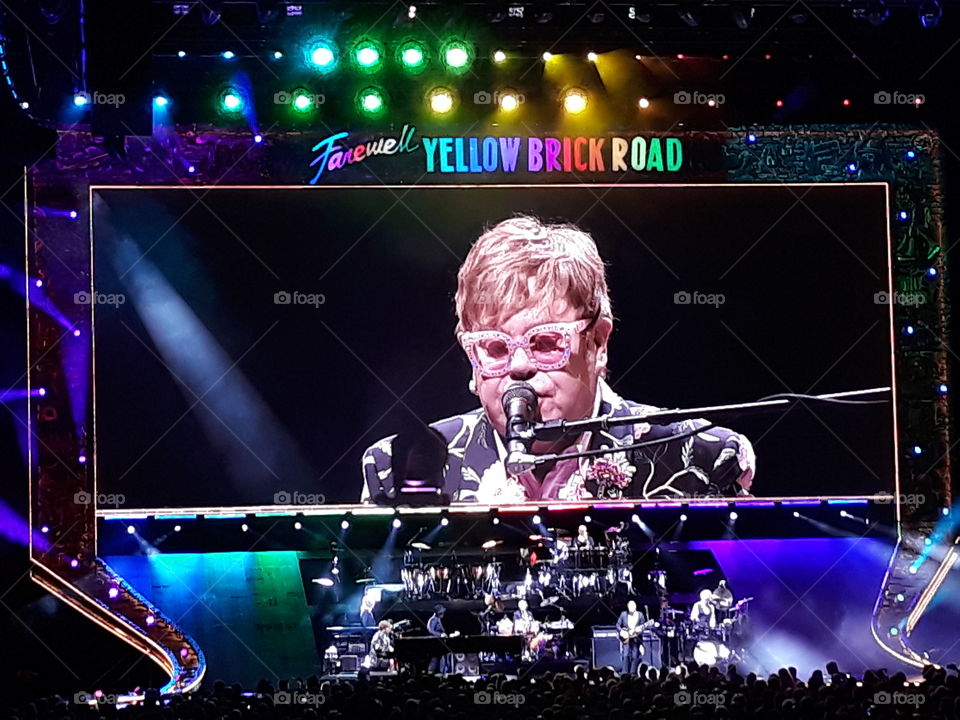 Concert of Elton John at Prague, photo from live concert