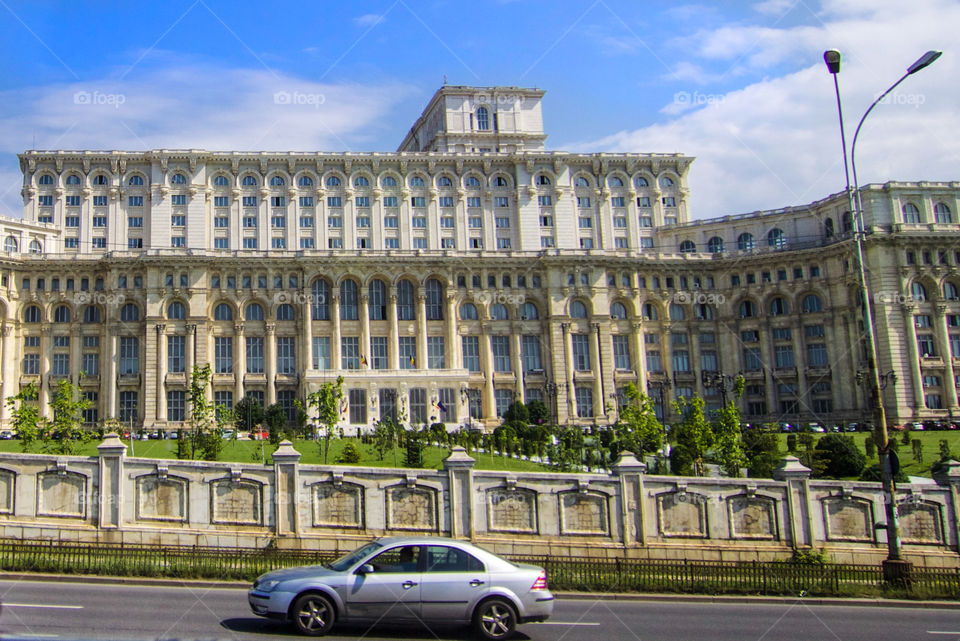 The palace in Bucharest. 