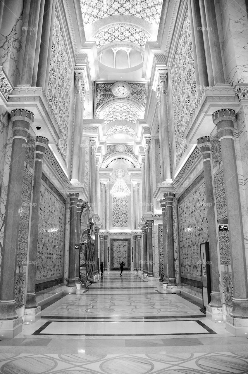 Abu Dhabi, Incredible Presidential Palace Architecture in B&W