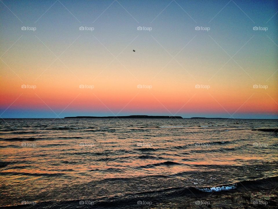 Sunset Reflection on Mackinac 