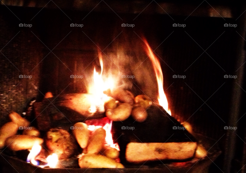 food hot fire dinner by Iphonepic