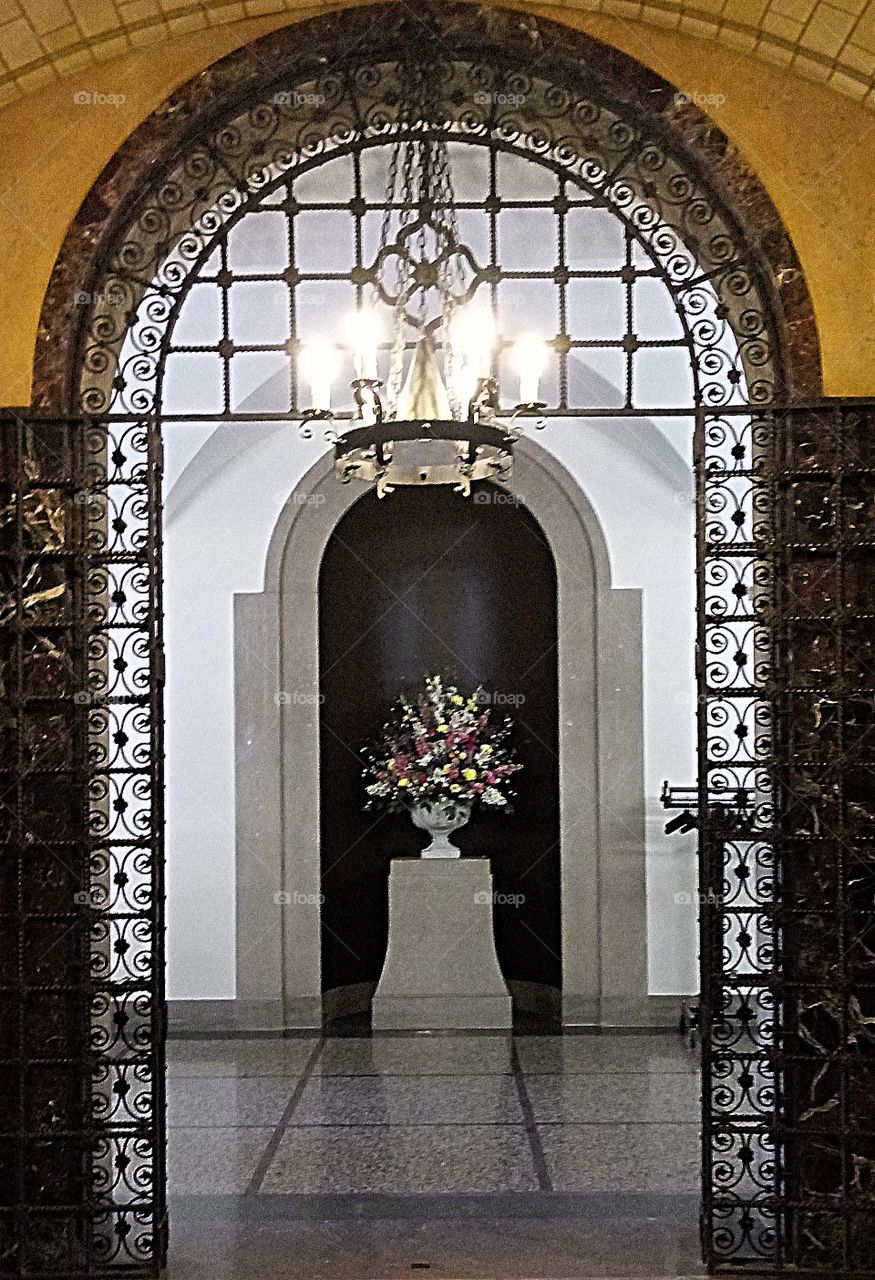 a vase full of flowers in Nazareth Chapel