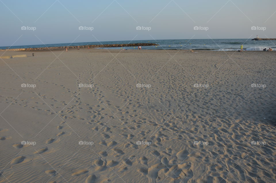 Footprints on the sand