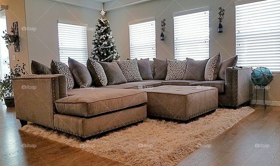 festive  living room