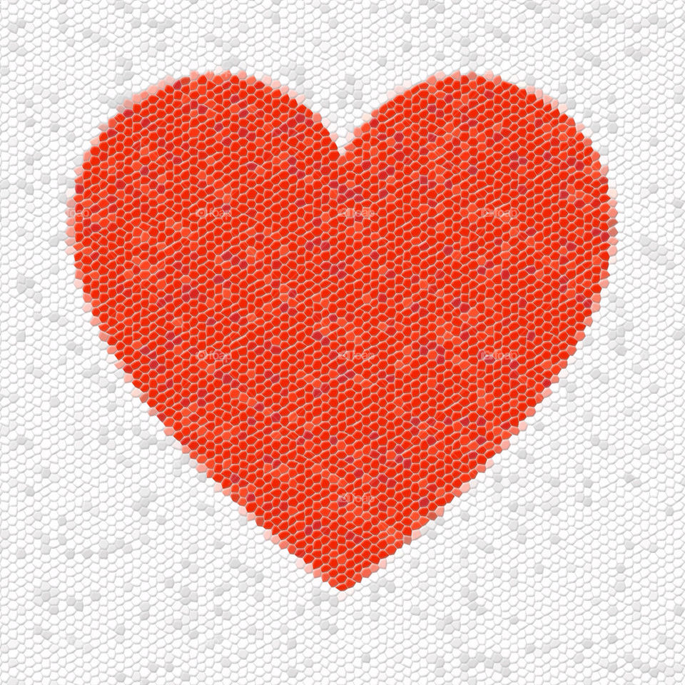 Heart Mosaic
Red heart mosaic made from little tiles.
