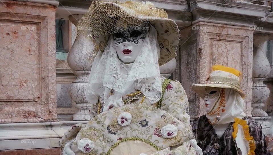 Carnevale di Venezia. Maschere in posa.