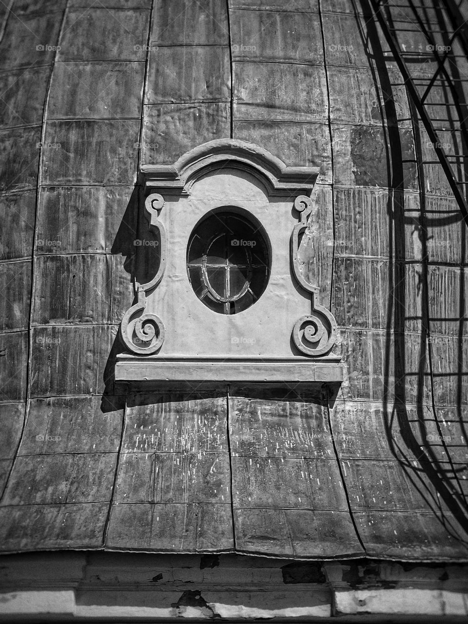 Oval window on the roof