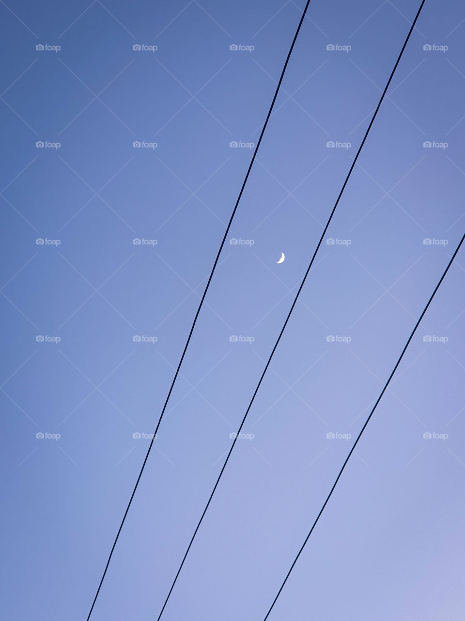 moon crescent in the sky