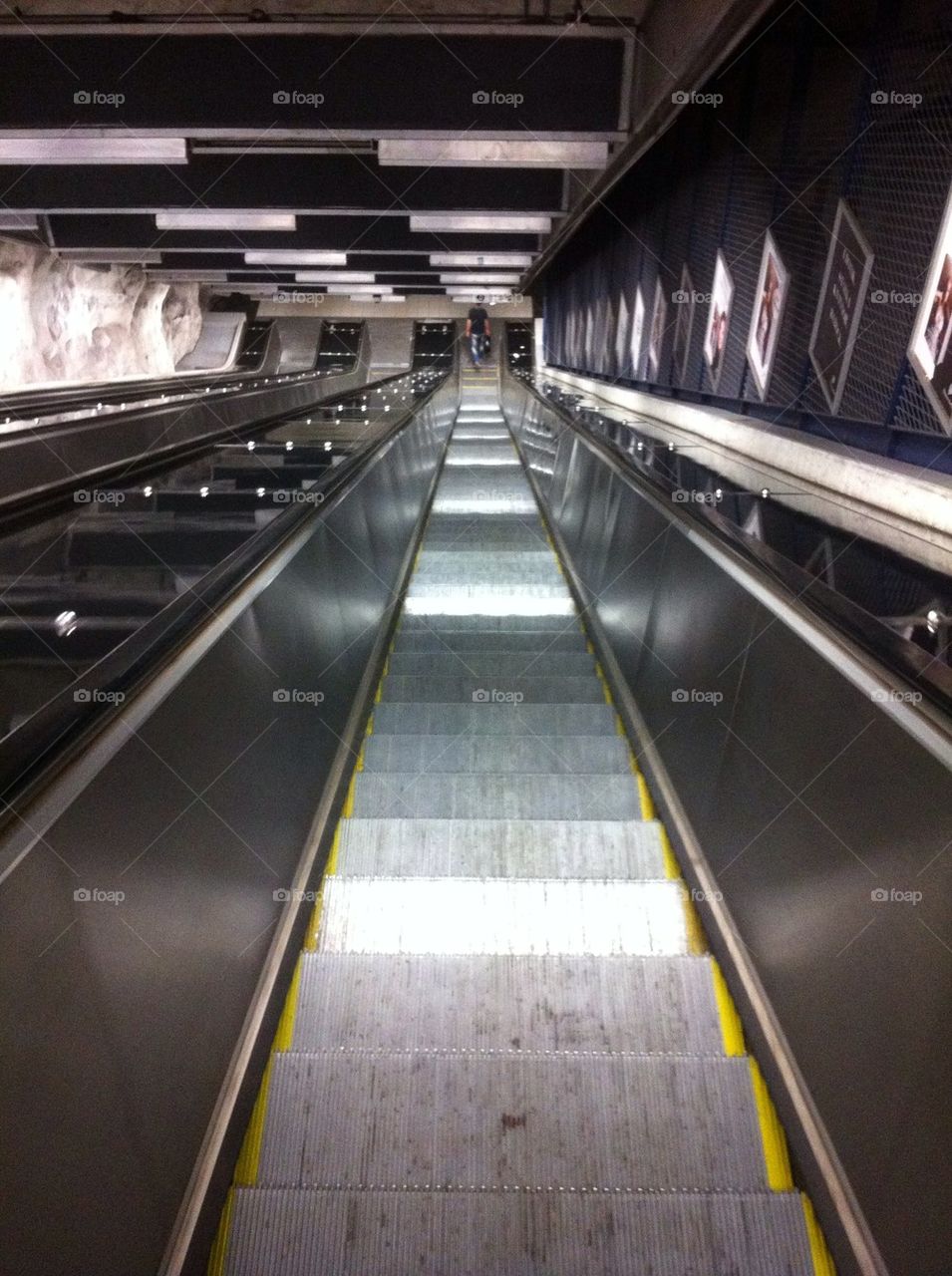 Metro escalator in Stockholm