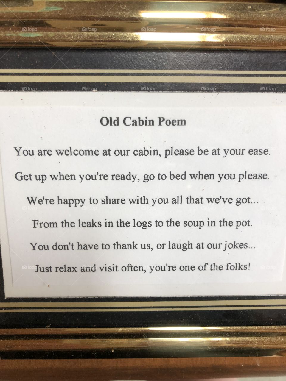 Old cabin poem