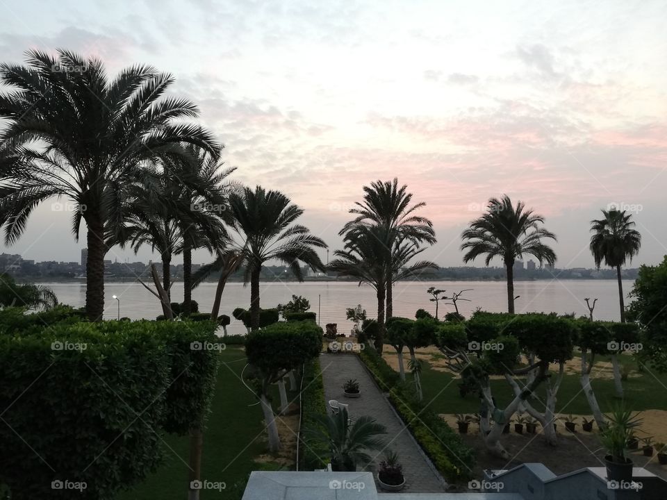 View of the Nile at sunset