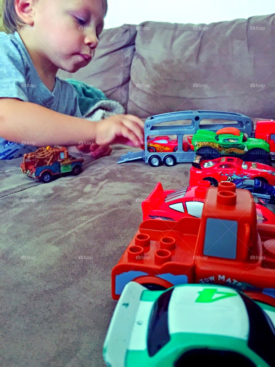 A boy and his cars
