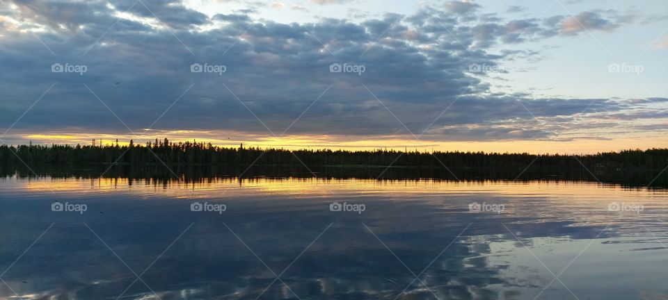 Lake, Reflection, Water, Dawn, Landscape