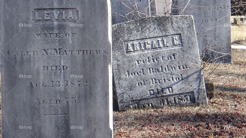Old graveyard tombstones