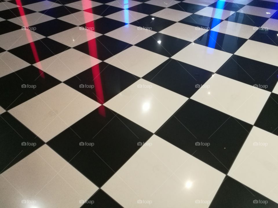 checkered floor