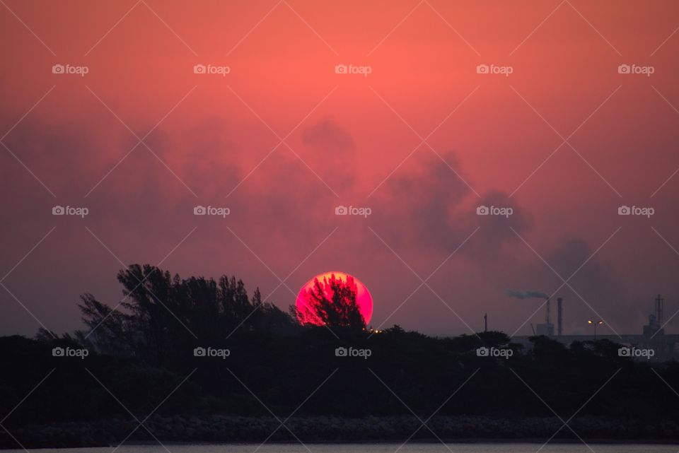 Smoky Sunset Sky