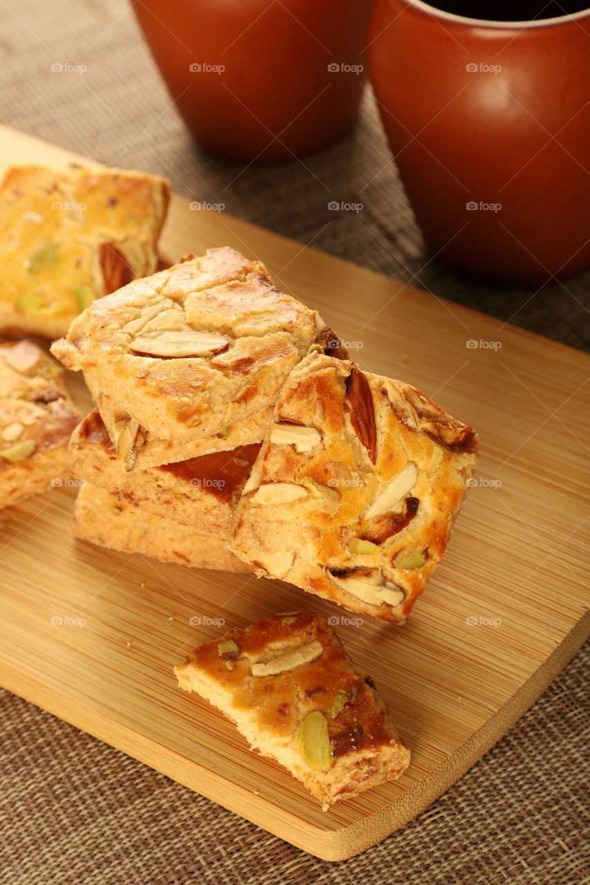 Homemade Cookies on a wooden background