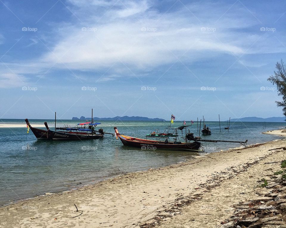 Boats at beach