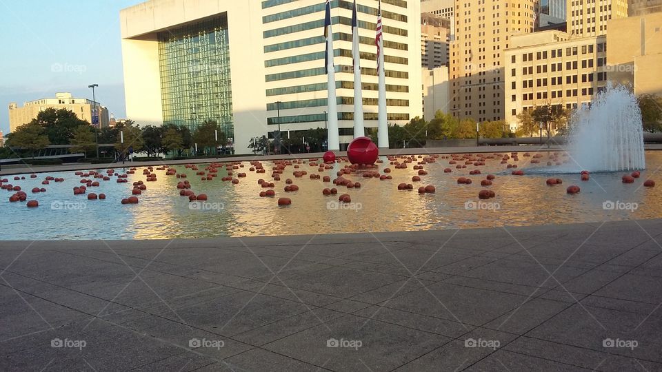 Dallas City Hall Pumpkin Pond