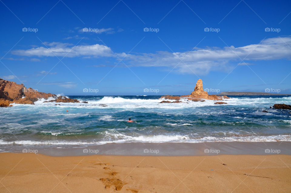 beach and cliffs