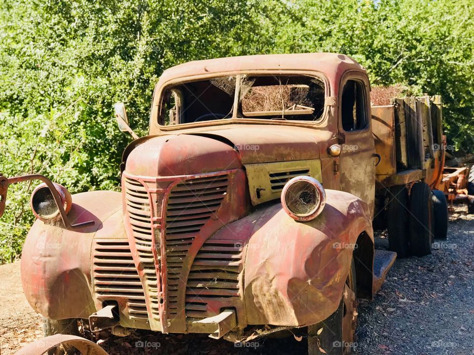 Vintage car looks awesome in a display