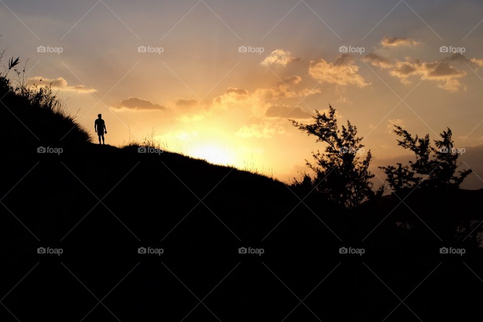 Silhouette sunset 