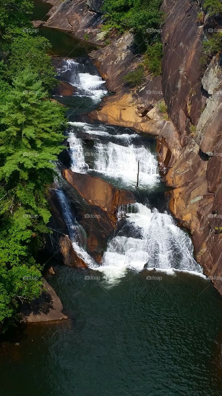 Waterfall in Tallulah Gorge State park, Georgia