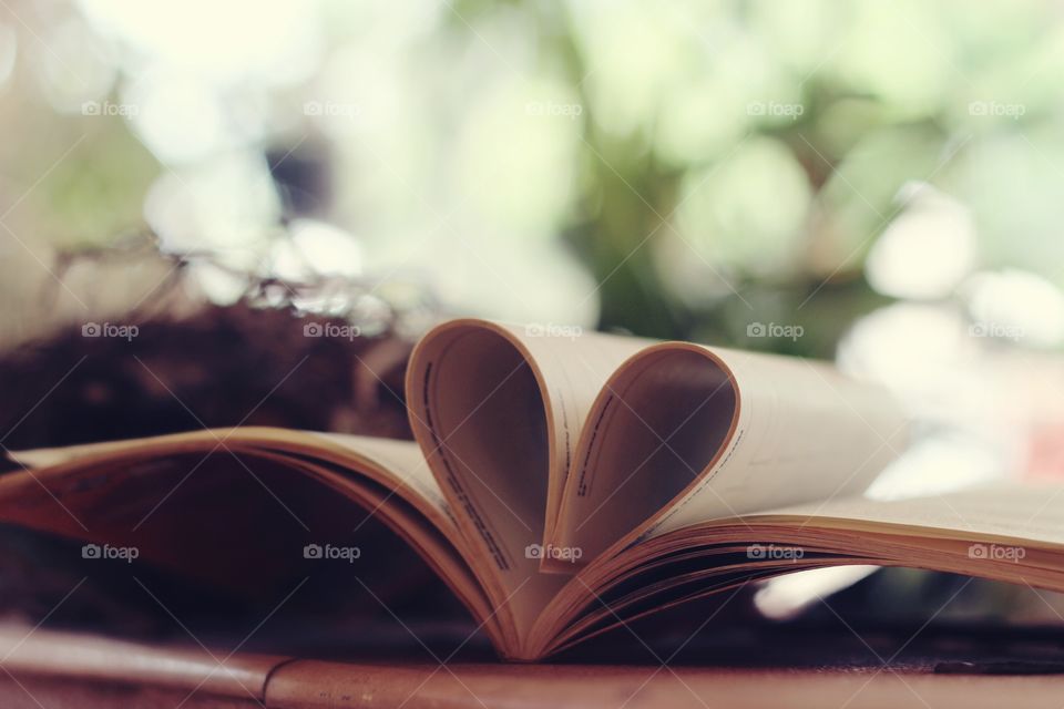 Book shape heart