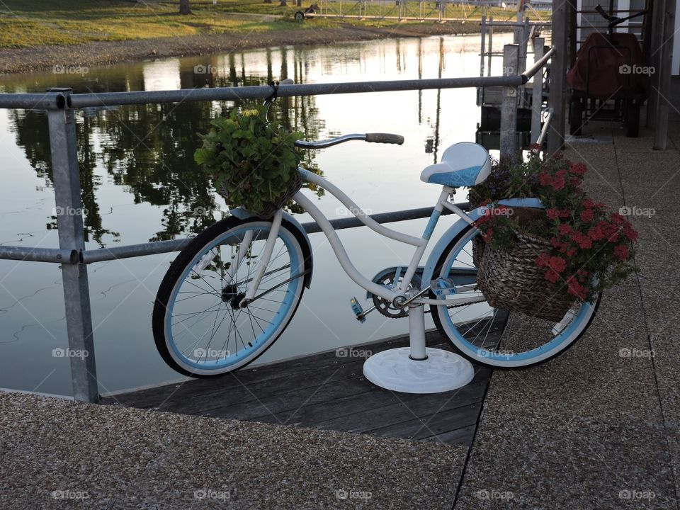 Bicycle on lake 