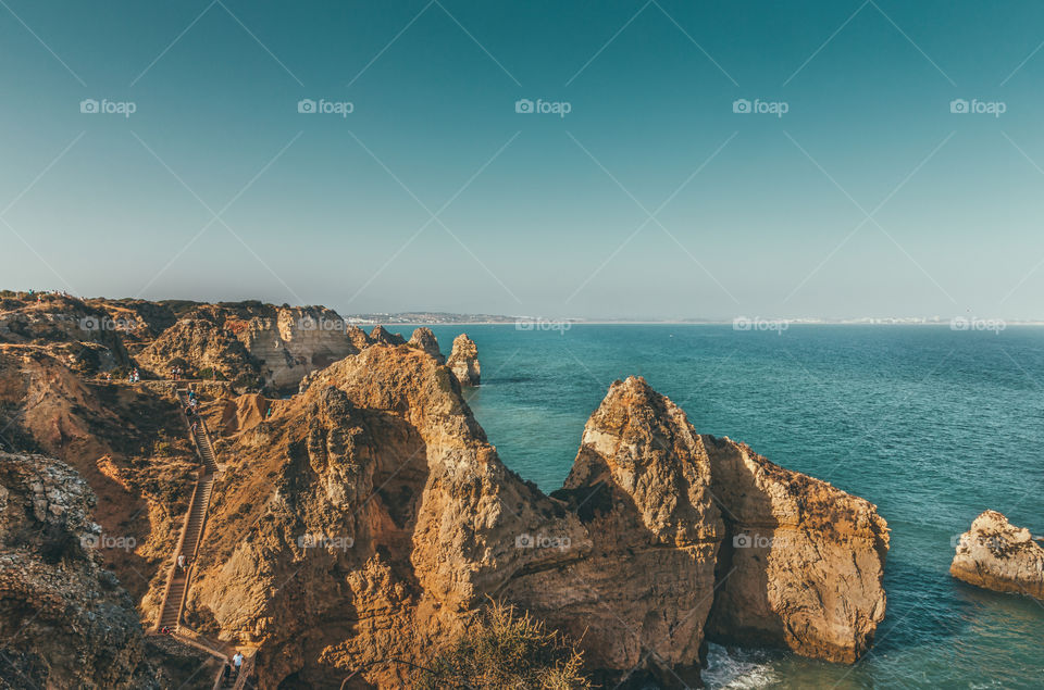 Rock formation at Ponta da Piedade, Algarve, Portugal 