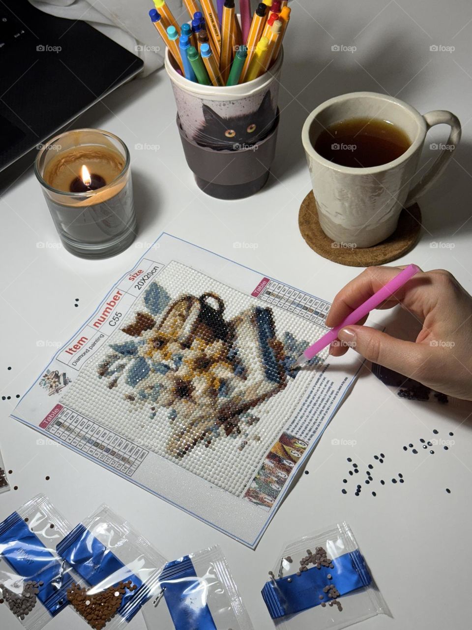 Diamond painting, hobby, leisure 