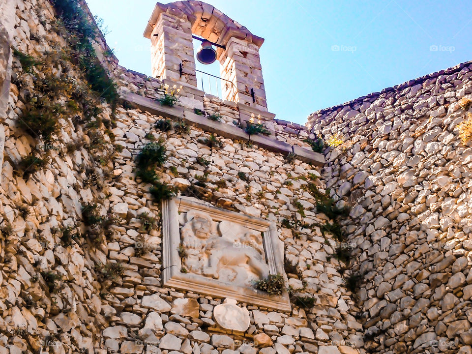 Ruins of an ancient church in the castle of Nafplion