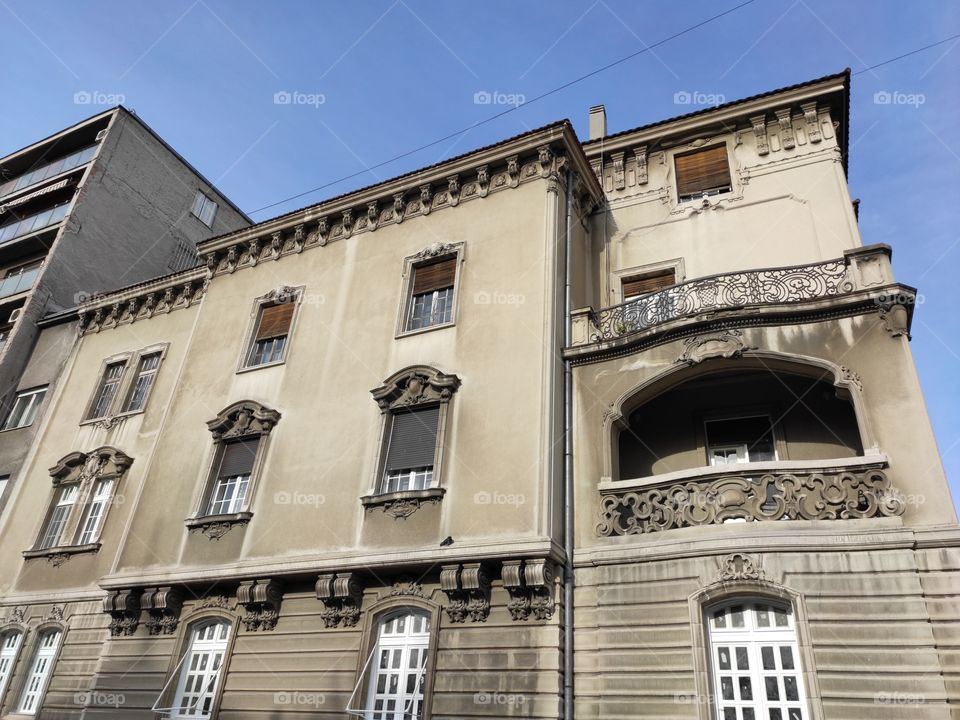 Belgrade Serbia facade of an old building