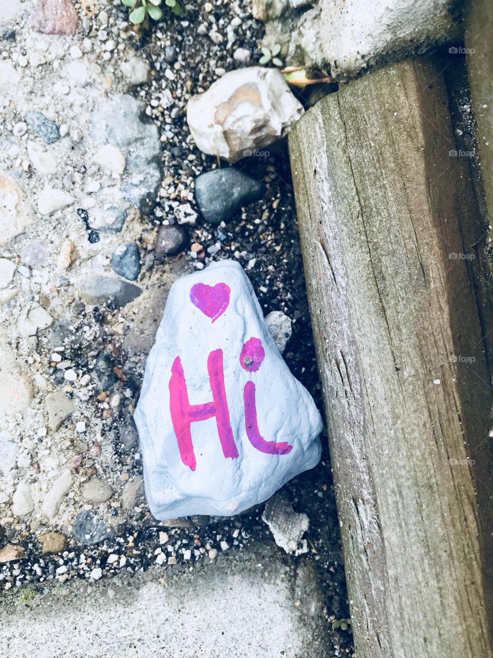 A cute little rock found on my trail. 