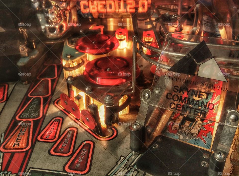 Retro pinball game
