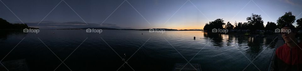 Beautiful evening at the lake