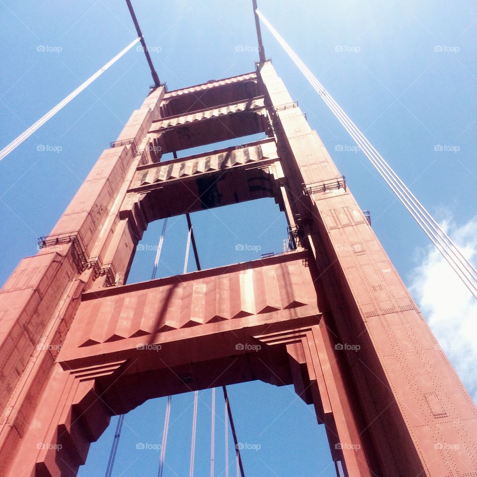 Golden Gate Bridge from a convertible