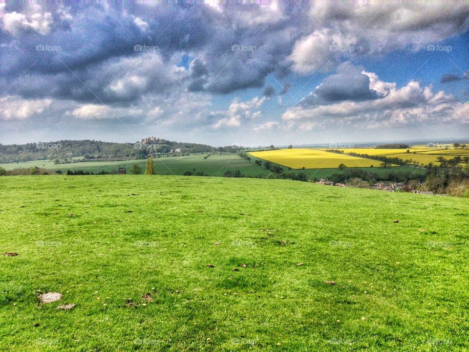 Directly above view of landscape