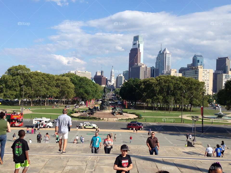 Square in Philadephia. Square in Philadephia under the rocky's steps