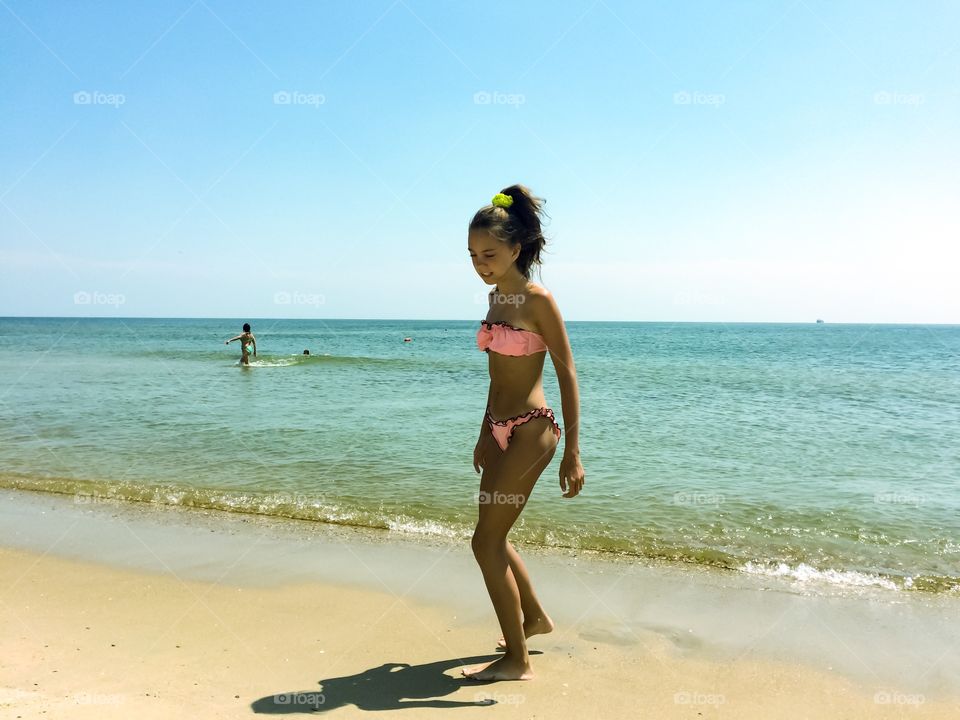 Girl on a beach