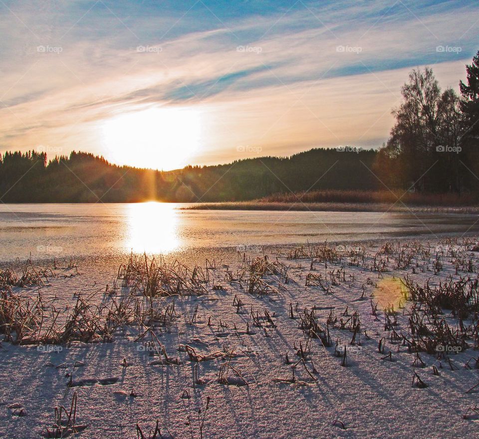 Sunset lake